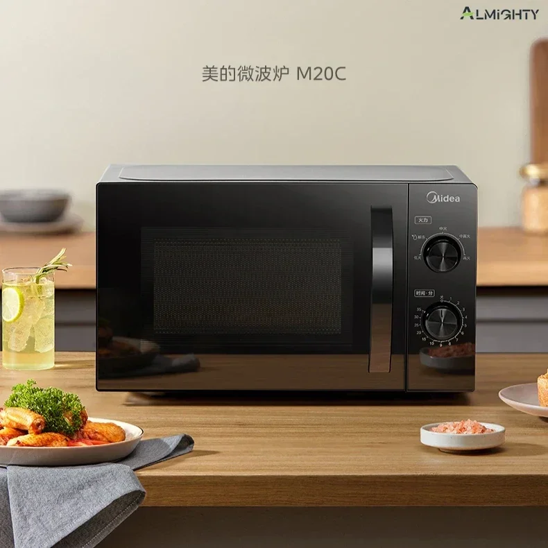 Household mechanical microwave oven - small, sterilization, multi-function with turntable & knob.