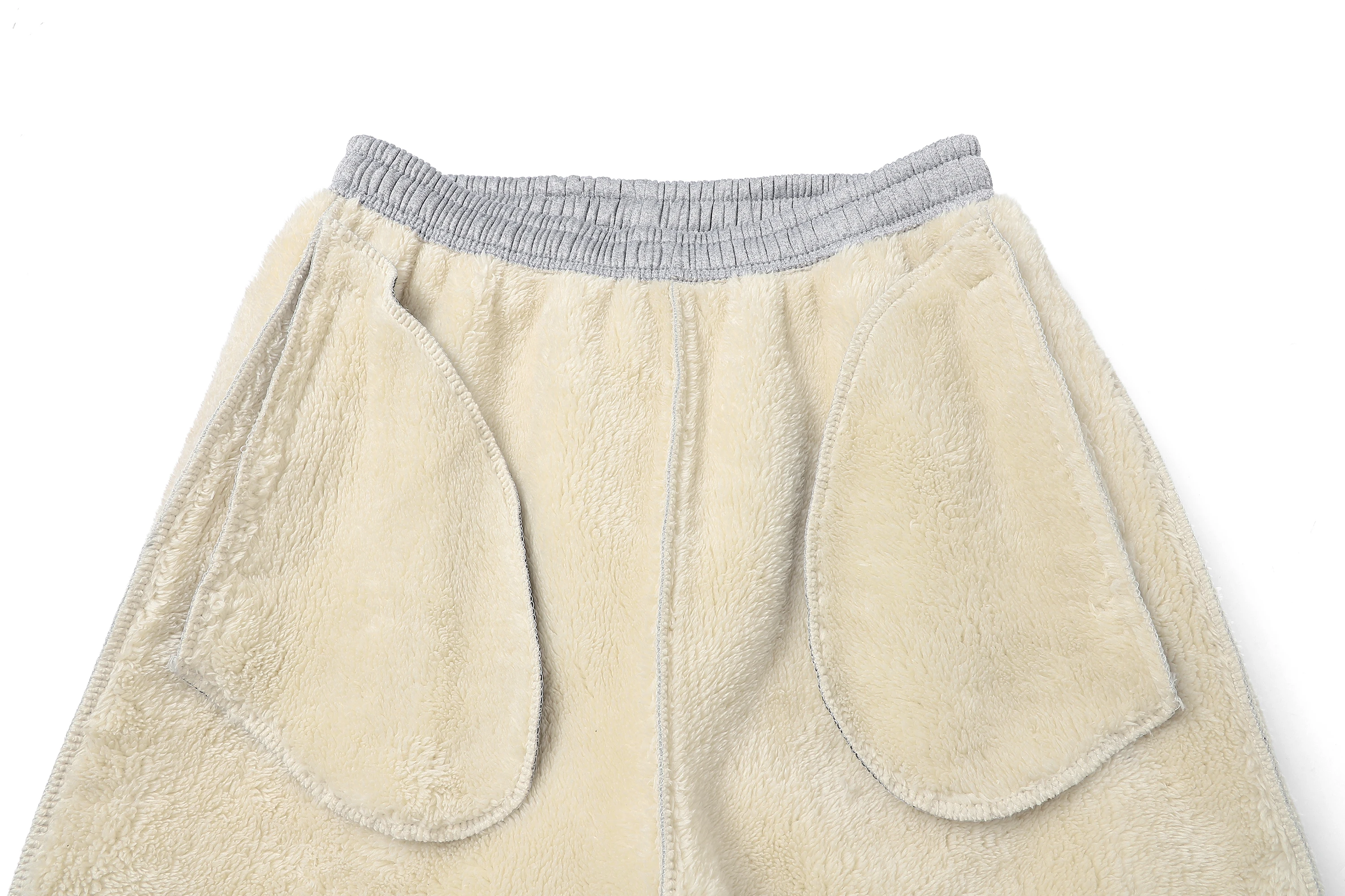 Herrenhosen für Herbst und Winter, mit Fleece gefüttert, als Oberbekleidung geeignet, Freizeit- und Sport-Sweatpants aus warmer Lammwolle. – Detail 10