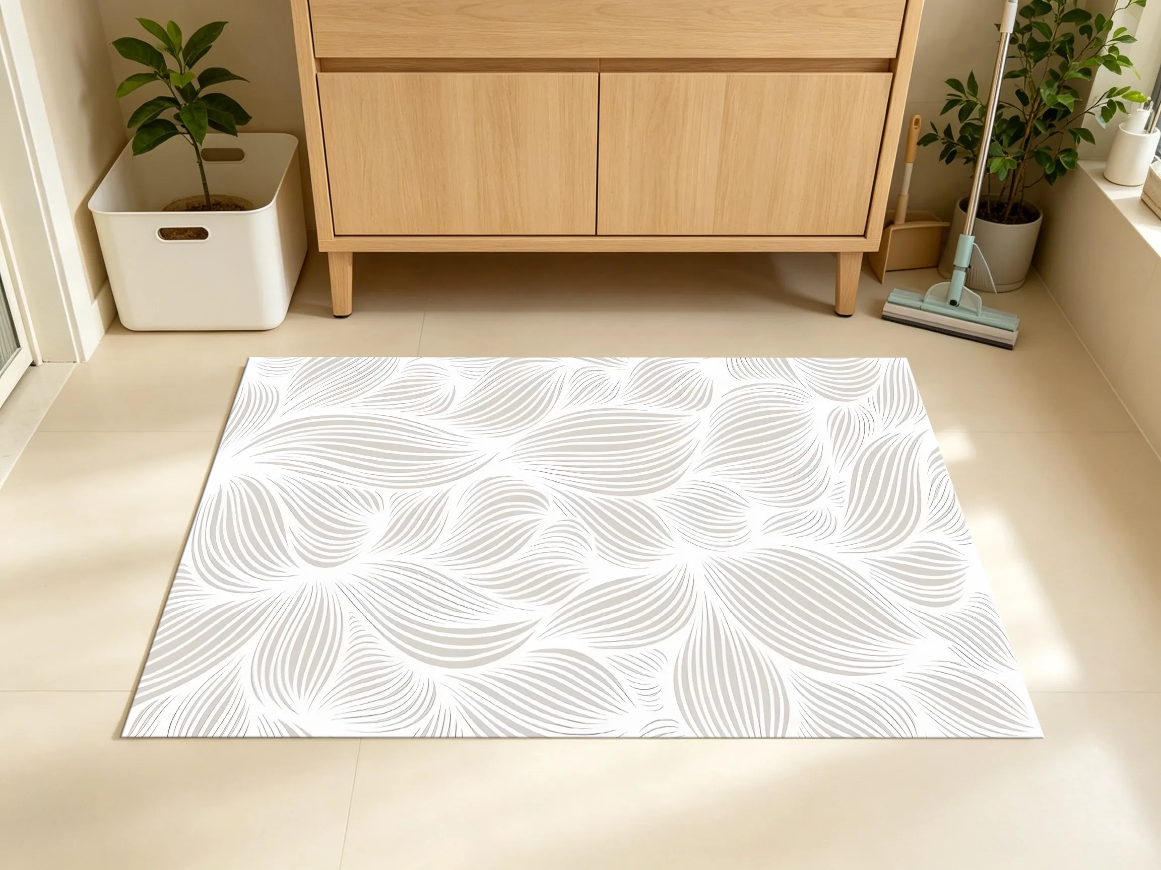 2D Large Rug Soft Seashell Texture Minimalist Instagram Style Living Room Bedroom Coffee Table Carpet