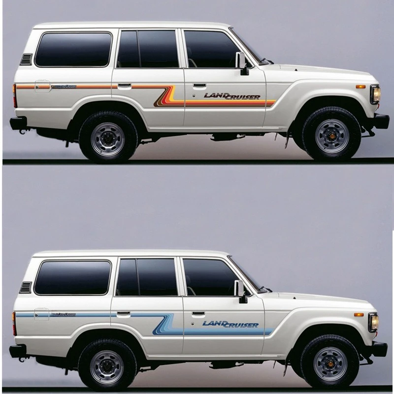 Car Vinyl Stickers SIMPSON BODY STRIPE custom sports Decals FOR TOYOTA LAND CRUISER J60