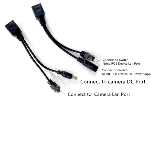 Imagen 2 del producto 2/5/10 pares de Cable POE adaptador de alimentación pasiva a través de Ethernet divisor POE módulo de fuente de alimentación del inyector RJ45 12-48v para cámaras IP