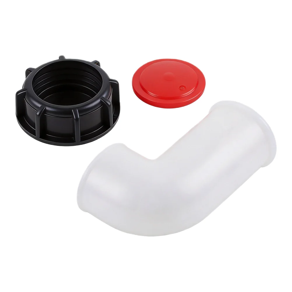 2 inch 90 degree elbow extension drain hose compatible with IBC tanks featuring valve accessories for fluid control