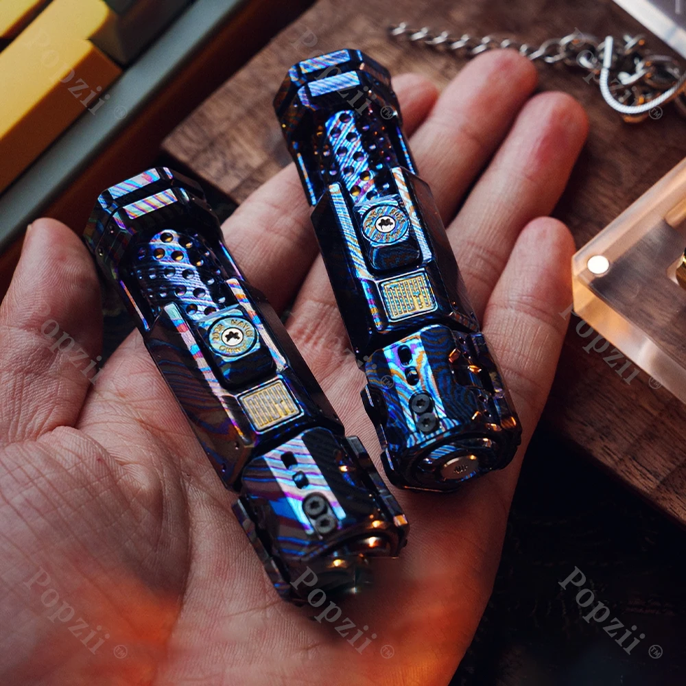MUYI Musketeers EDC Titanium Alloy Ratchet Snap Coin Fingertip Gyro Hardcore Decompression Toys Multiple Ways to Play
