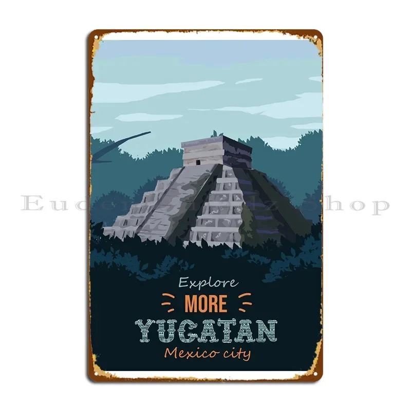 Yucatan Vintage View Metal Signs Plaques Design Design Kitchen Bar Cave Tin Sign Poster