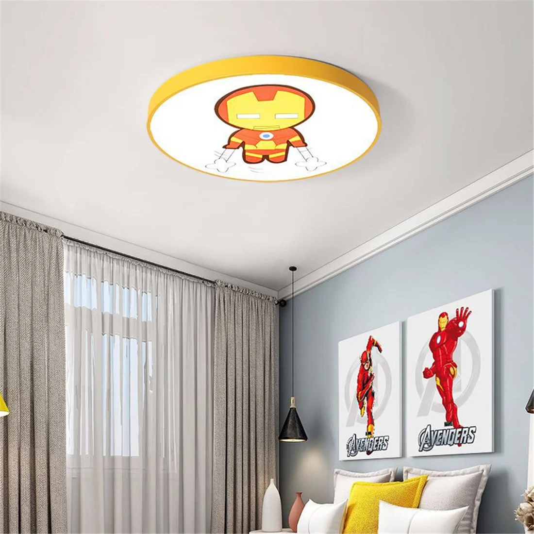 Nordic Modern Cartoon Led Ceiling Lamp For Kids Bedroom Kindergarten Living Room Children Interior Home Decor Lighting Fixtures