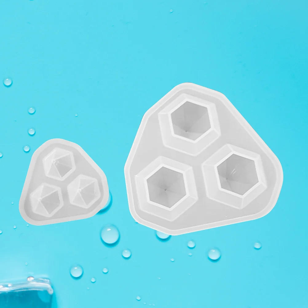 

2pcs Silicone Mold Diamond Three Pyramid Shape Resin Diy Beading Casting Mould For Jewelry Making Craft Projects Necklace