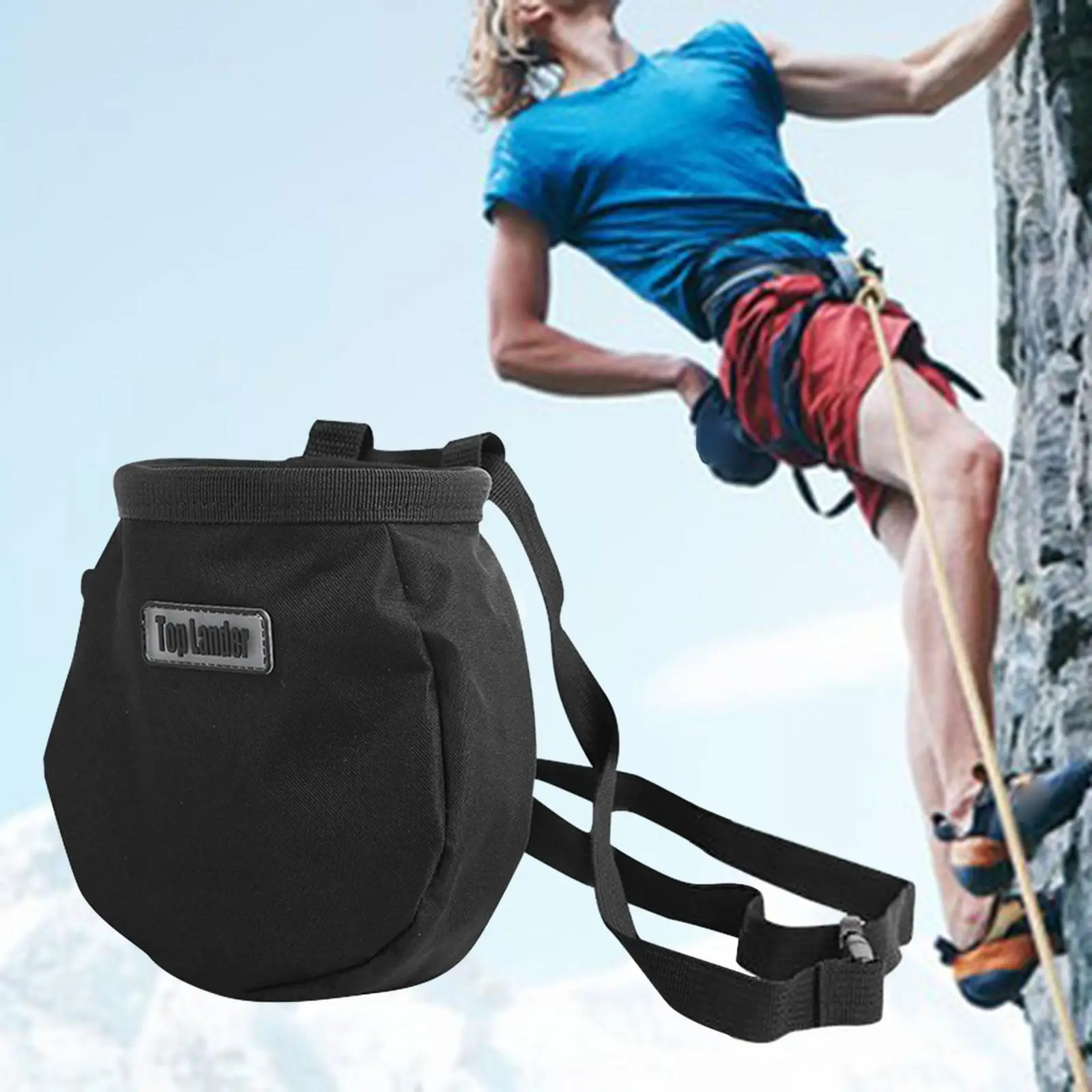 Rock Climbing Chalk Bag Accessories Drawstring Pouch Rock Climbing Gear for Climbing Fitness Deadlifting Weightlifting Sports