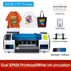 A3 DTF Printers with Dual XP600 Printhead A3 DTF Printer Direct to Transfe Film Printer For Dark And Light T-shirts Caps Hoodies