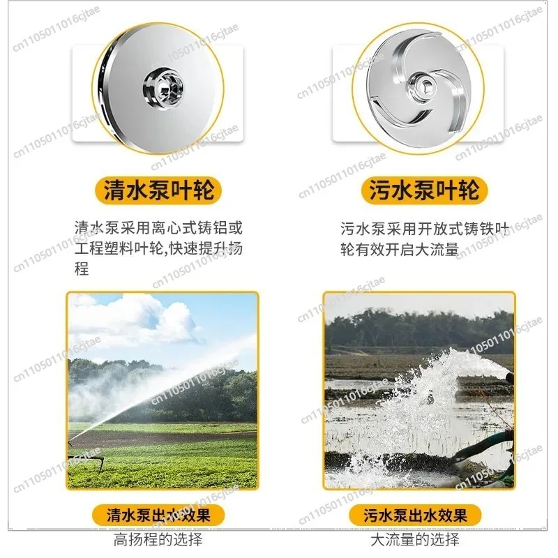 Submersible Pump 1 Inch 220V Small Pumping Pump Suction High Head Household Well Water Agricultural Clean Water Sewage Pump