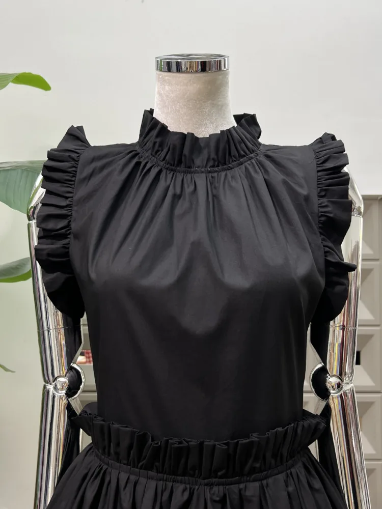 DFDG Vestido largo sin mangas con escote en forma de corazón y espalda descubierta para mujer con lazo en la cintura y ribete de encaje Vestido bohemio de fiesta en la playa para primavera y verano 2025