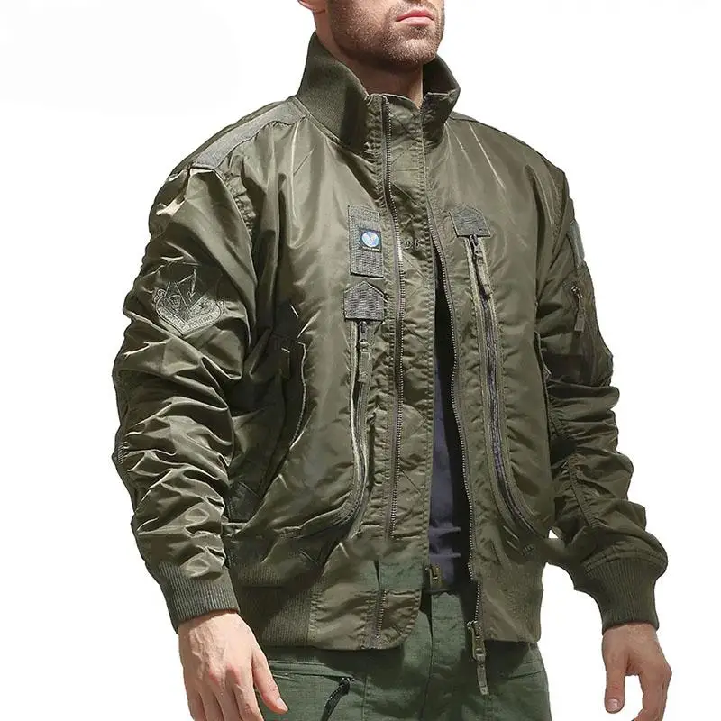 Cool Army Tactical Stand Collar Flight Men\'s Jacket Jean Jacket Men Winter Jacket Bomber Jacket Men Combat Jacket