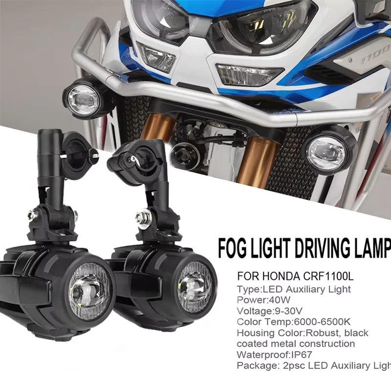 E9 Motorcycle Front fog Light Led Auxiliary Light For BMW R1200GS R1250GS LC ADV R 1200GS F800GS F700GS Yellow/White light