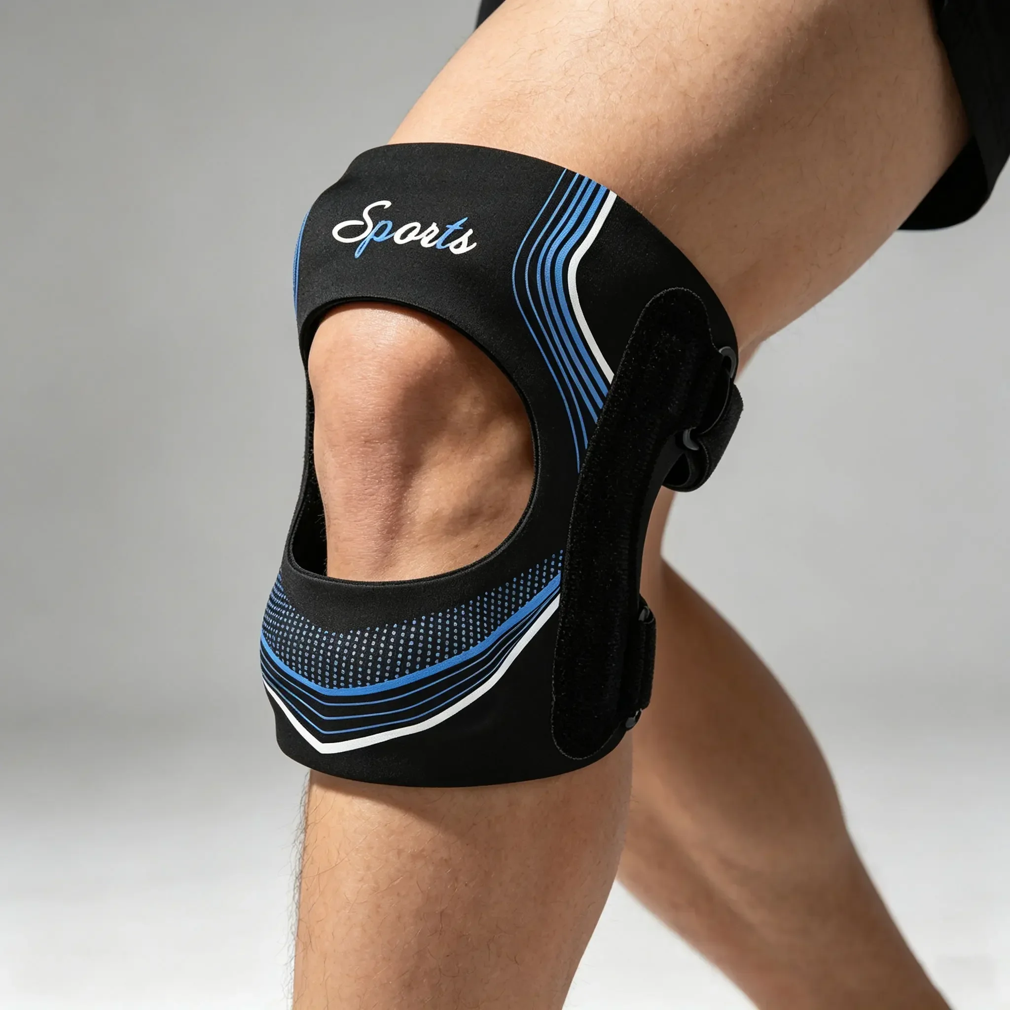 1PCS Patella Tendon Support Knee Brace for Men Women, Adjustable Knee Strap with Shock-Absorbing Gel Pad & Dual Side Stabilizers