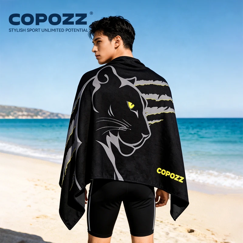COPOZZ  New Adult Beach Towel Quick-Dry Antibacterial Print Absorb Water Sports Portable Women Men Swim Towel Beach Bath Towel
