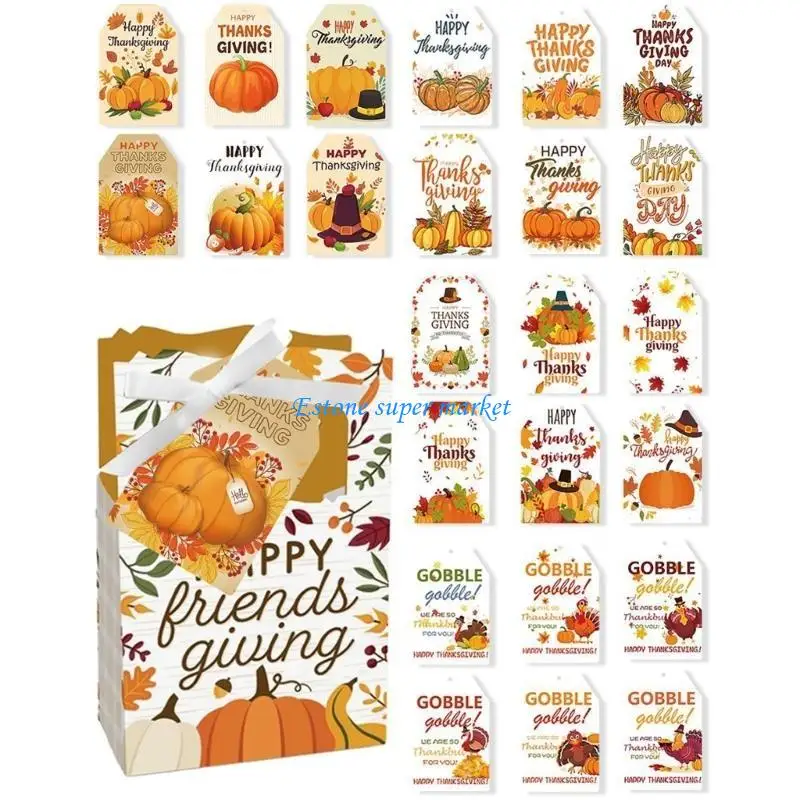 090B Thanksgiving Themed Bingo Card Set Board Game Playing Card Entertainment Toy for Children and Classroom Event