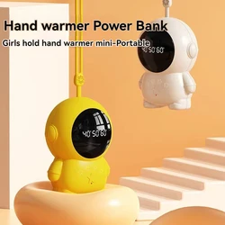 Hot Mini Winter Hand Warmer Astronaut Outdoors Portable Warm Hand Reusable USB Rechargeable Hand Warmer Christmas New Year Gift