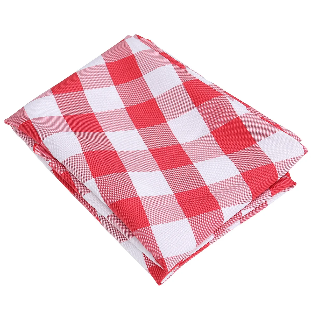 

Premium Round Tablecloth 1.6M Red Checkered Polyester Table Cover For Wedding Restaurant Holiday Party Decoration