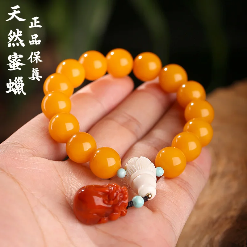 Amber Jade Natural Beeswax Bracelet South Red Yellow Baltic Women's Chicken Oil Green Pine Mammoth Teeth