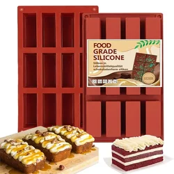 Rectangle Silicone Candy Molds for Baking Energy Bars Chocolate Bar Mold Protein Cornbread Pudding 12-Cavity Butter Mould