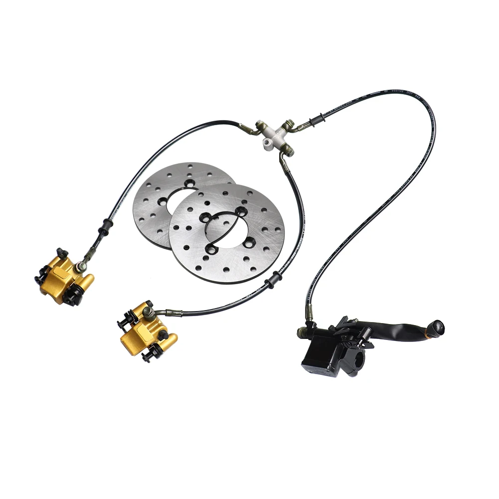 1 Set Twin Scheibenbremse Montage Vordere Scheibenbremssattel System Für 70cc 90cc 110cc 125cc ATV Buggy Quad Motorrad Zubehör
