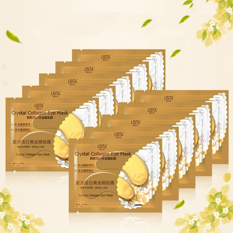 1~10PCS Eye Skin Care Crystal Collagen Gold Eye Patches Anti-Aging Dark Circles Acne Beauty Mask Korean Cosmetics Moisturize Gel