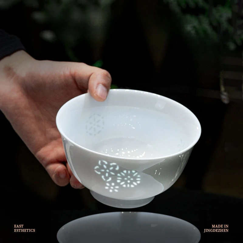

Ceramic Bowl Set High Temperature Healthy Home Tableware Thickened Elegant Rice Bowl for Housewarming