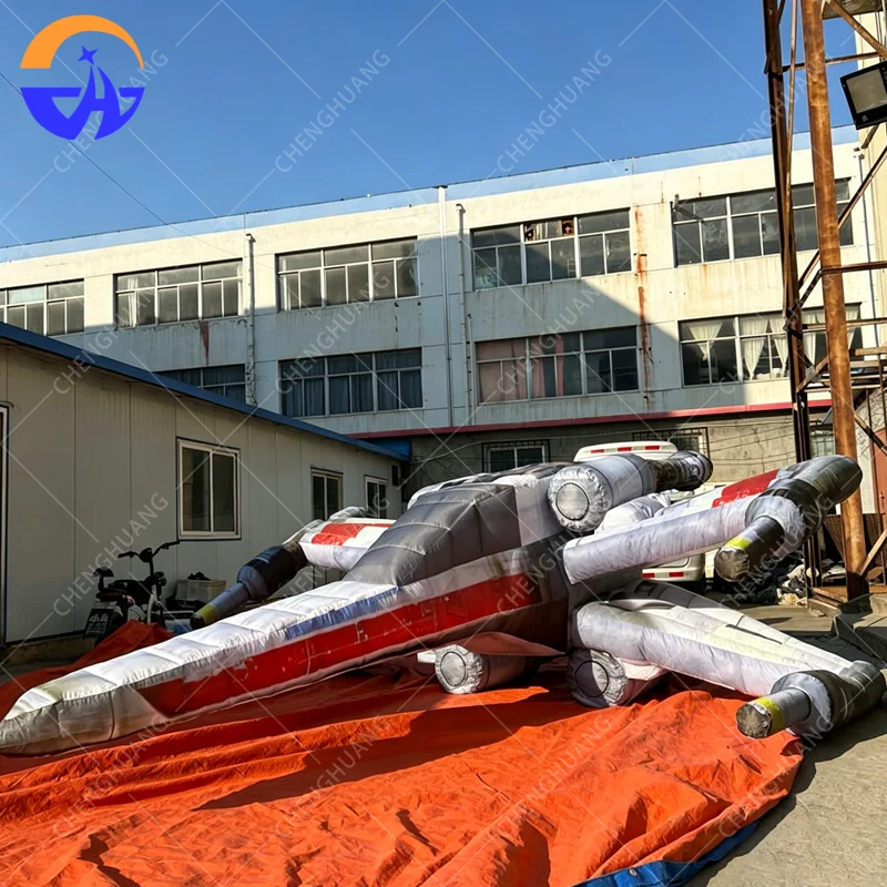 Precision Realistic Inflatable Fighter Aircraft Model Customized Lawn Park Display Toy