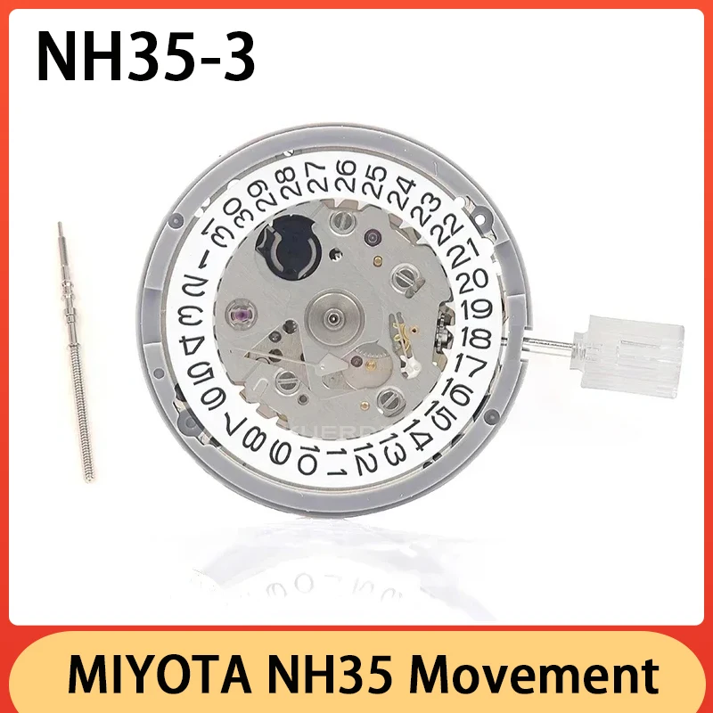 

Japan NH35 Watch Movement Accessories New TMI NH35A Movement 3 Needle Fully Automatic Precision Accurate Travel Time Movement