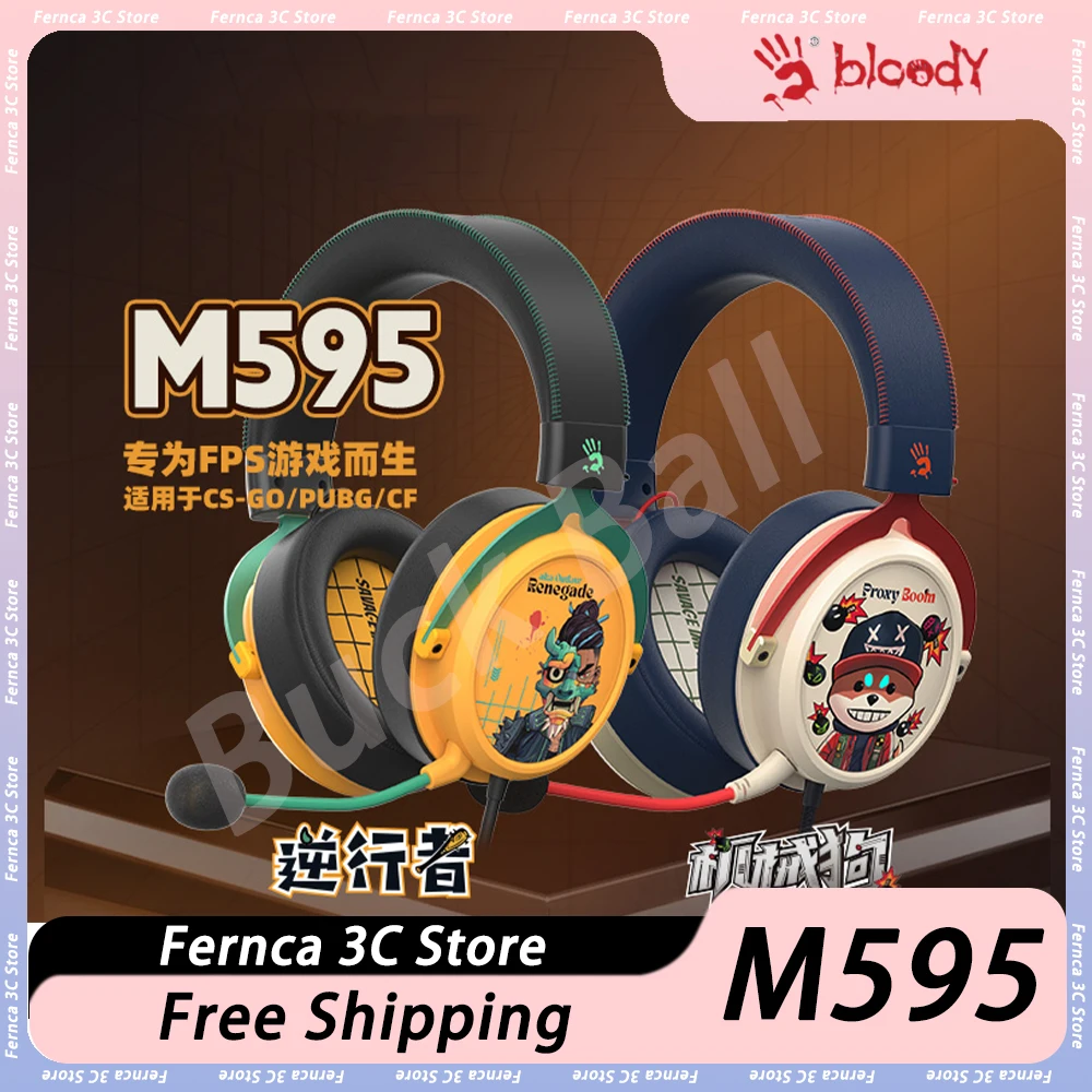 

Bloody x SAVAGE IMPACT M595 Headset Wireless Bluetooth Four Mode Noise Reduction FPS Gaming Headphone Pc Gamer Gifts PUBG CF