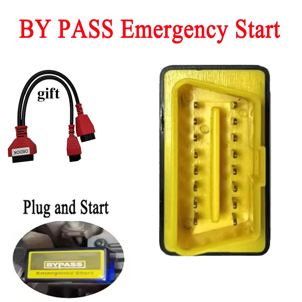 

For FIAT Bypass Emergency Start Device Auto Repair OBD2 Plug and Play ByPass IMMO OFF Diagnostic Tools with OBD2 Adapter Cable