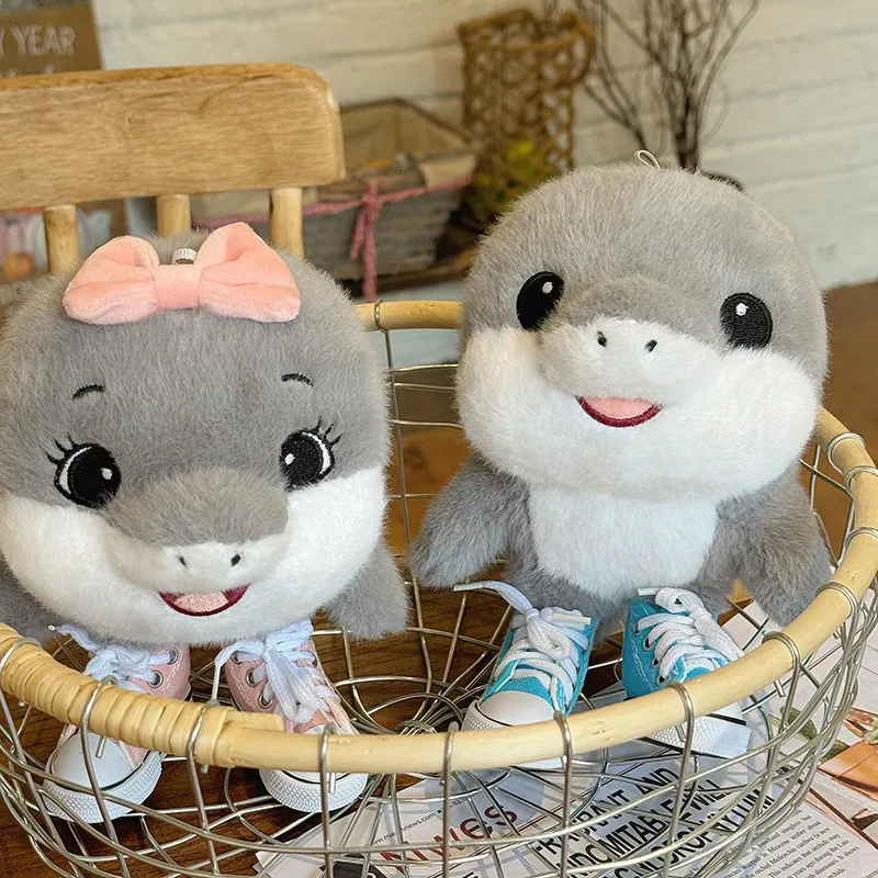 

Funny Shark Plushies With Canvas Shoes Stuffed Shark Doll Kawaii Huggable Plush Toy Birthday Gifts Home Decor