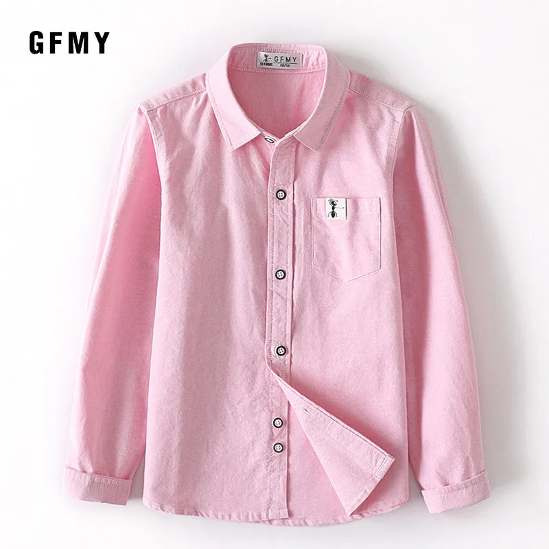 GFMY Fashion Leisure Children Boys Shirts Kids Baby Shirt for Boy Long-sleeved shirt Tops Solid Color Boys Clothes Boy Blouses