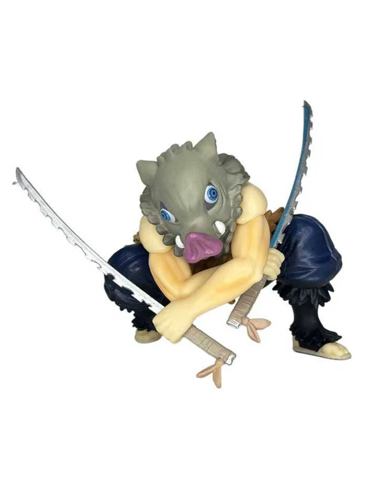 8 سنتيمتر شيطان القاتل Hashibira Inosuke الشكل روبوت تحصيل عمل الشكل هدية بولي كلوريد الفينيل بولي كلوريد الفينيل لعبة عمل التماثيل Giyuu Kimetsu No Yaiba #6