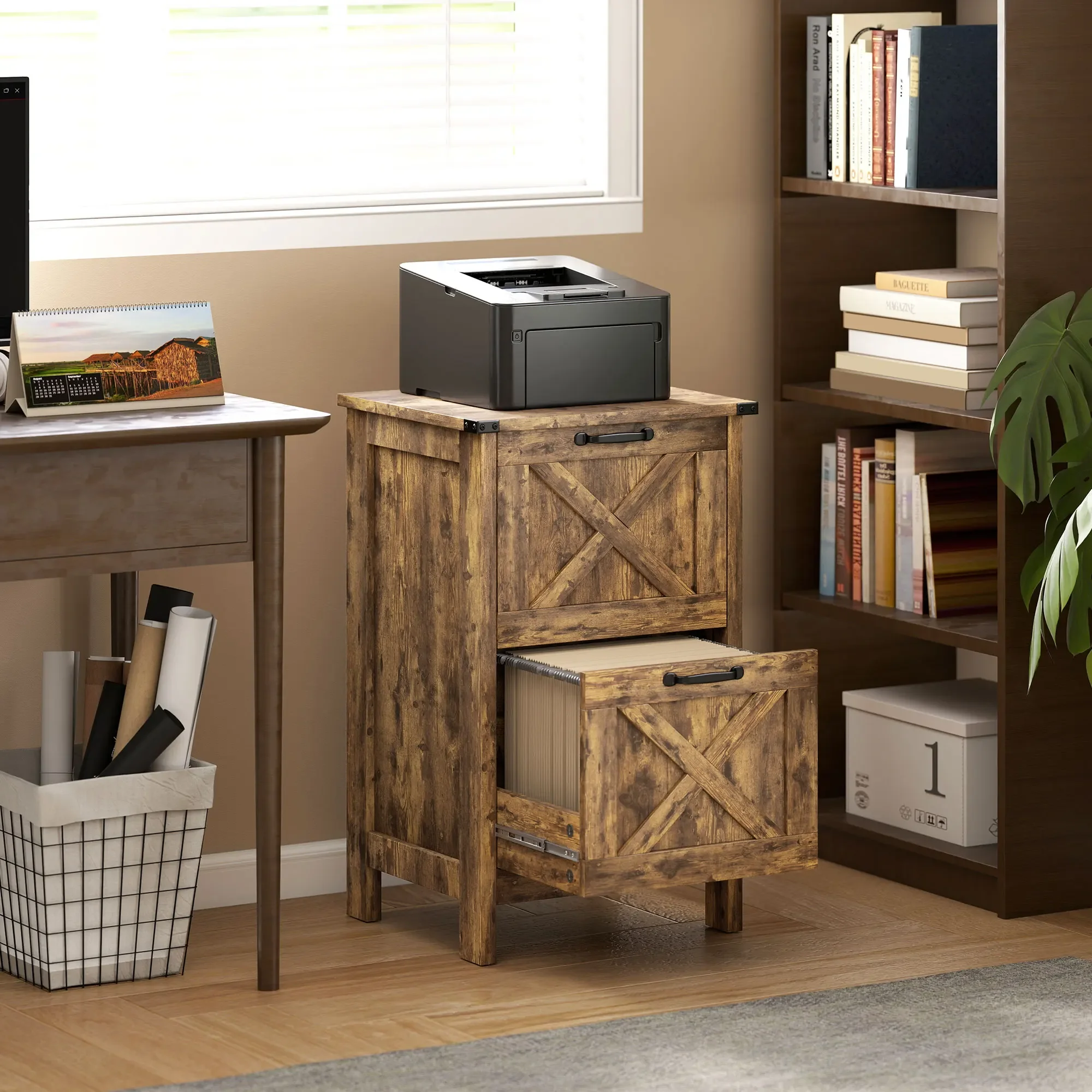 File Cabinet with 2 Drawers Filing Cabinet for A4 Letter Size