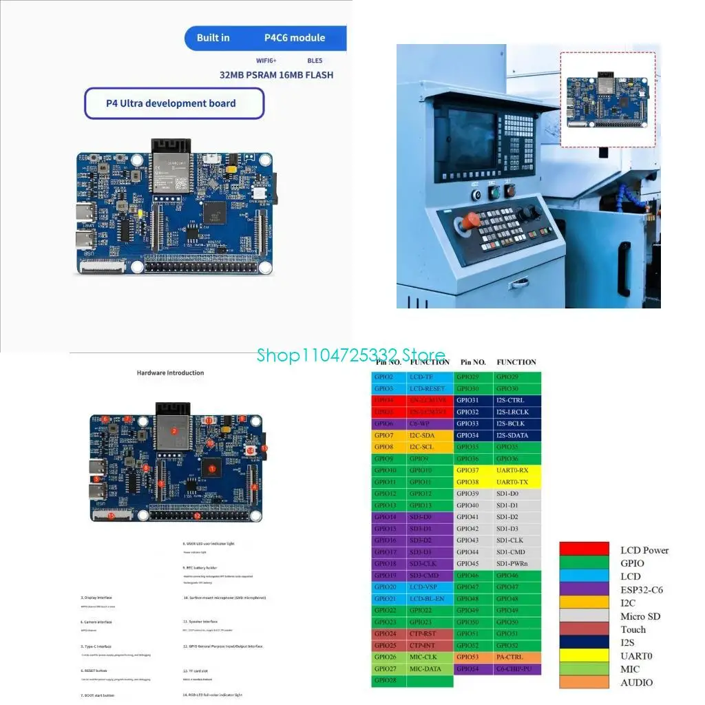 P5EA Development Board DSIs Display Camera RJ45 Ethernet Multiple Interfaces