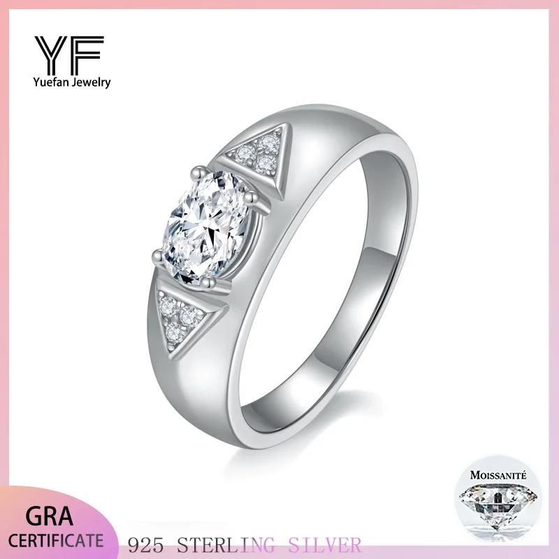 

S925 Серебряное овальное кольцо с муассанитом 3CT D VVS1 Сертифицированные ювелирные изделия в стиле хип-хоп Персонализированные кольца Подарок на День святого Валентина