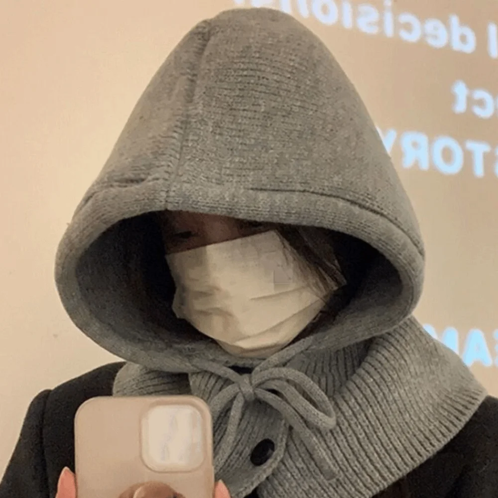 قبعة صوفية دافئة قبعة بالاكلافا قبعة صغيرة بسيطة لحماية الأذن قبعة شتوية سميكة دافئة