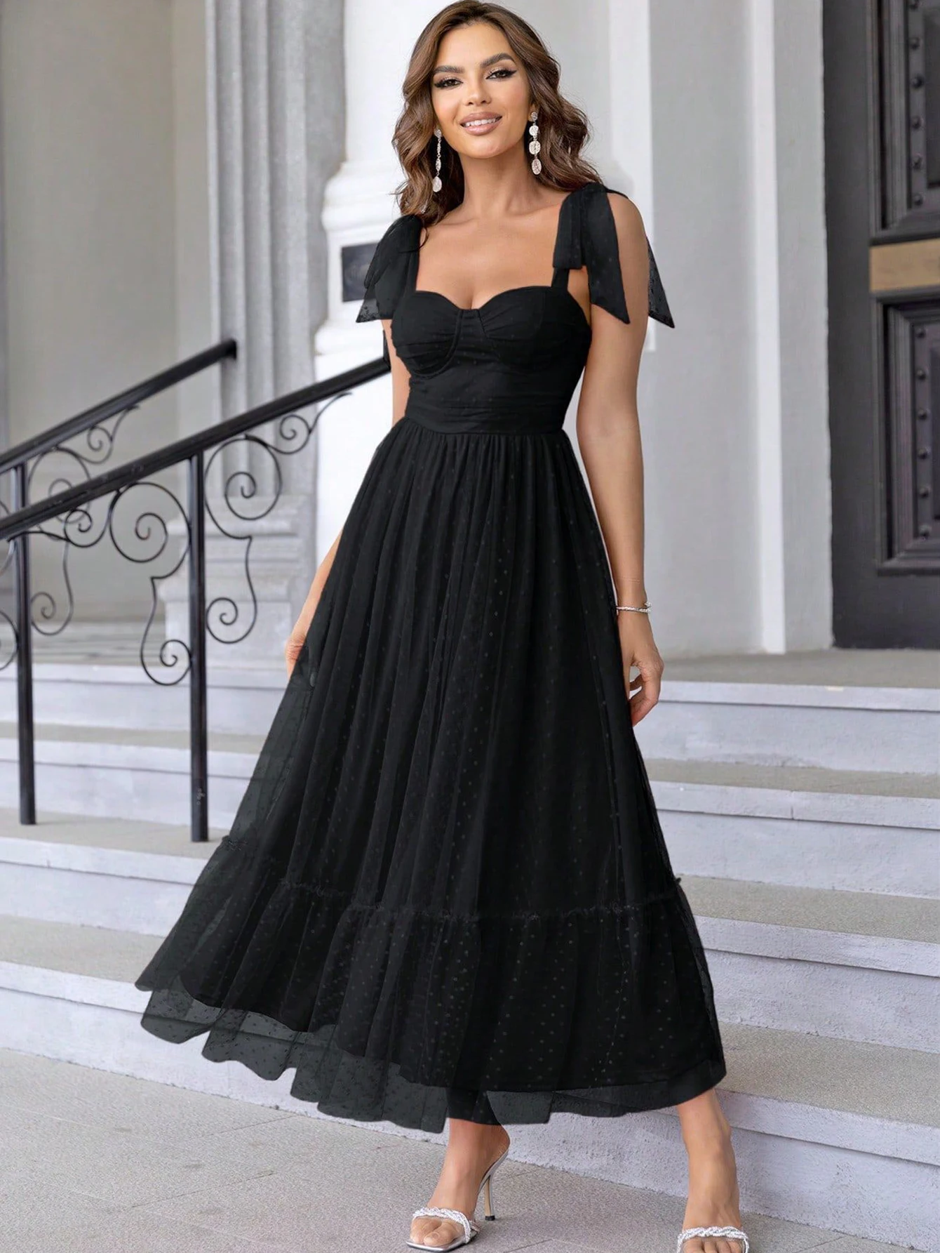 EINY Sexy Backless Mesh Maxi Slip Summer Dress Women 2024 Elegant Long Prom Evening Dresses Lluxury Gauze Birthday Party Vestido