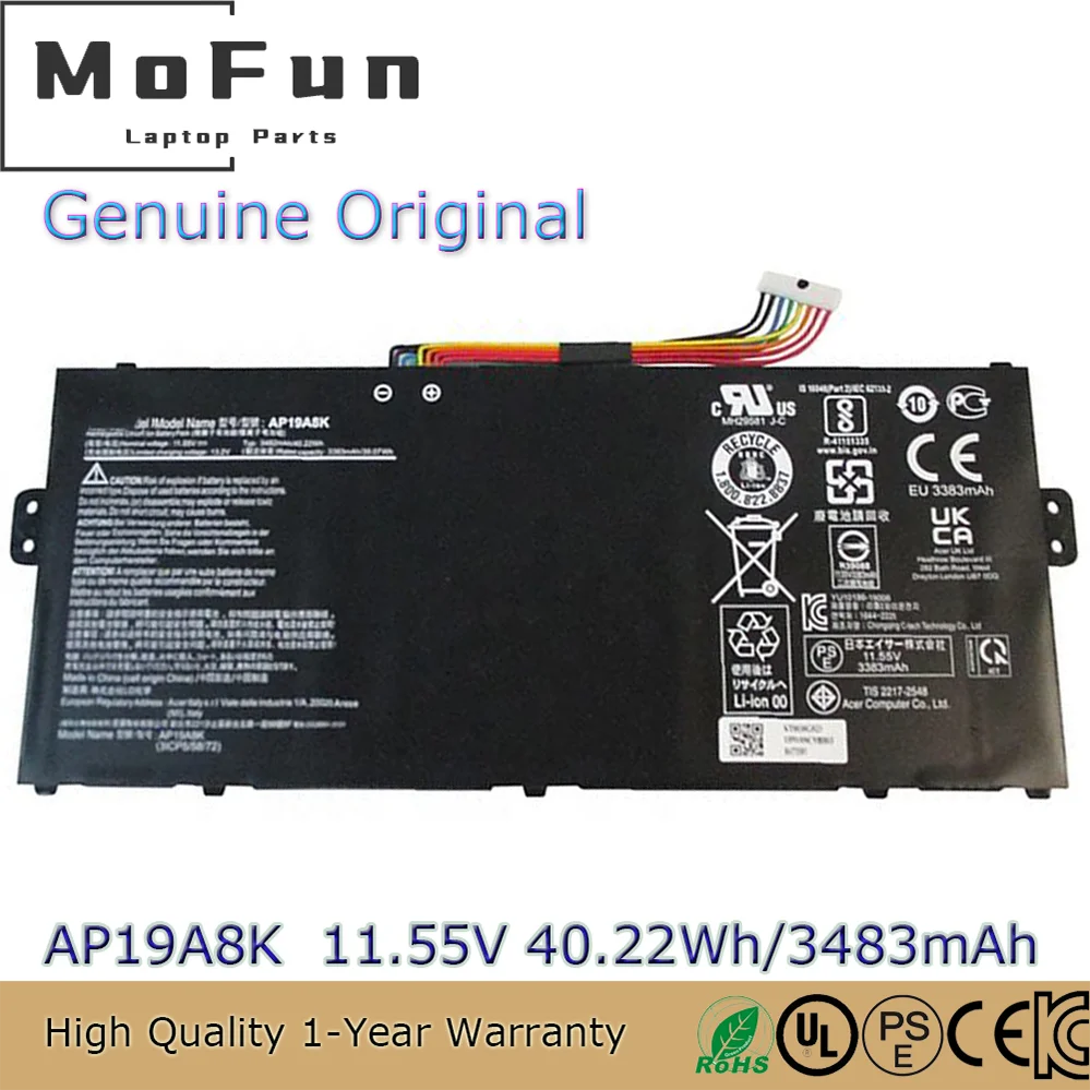 

New Genuine AP19A8K Battery for Acer Chromebook 311 cp311-1hn-c2dv cp311-2h-c679 3ICP5/58/72