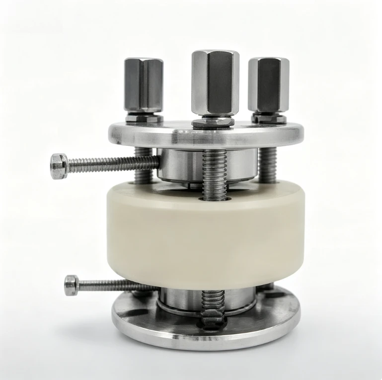 Solid State Battery Test Mold Experimental Pressure Tooling Measurement Fixture Lithium Cell Assembly Swelling Force Research