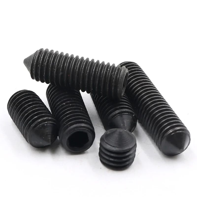 Black Grade 12.9 Alloy Steel Hexagonal Cone Head Bolt M2.5 M3 M4 M5 M6 M8 M10 M12 Cone Head Cyclic Head Fitting Screw