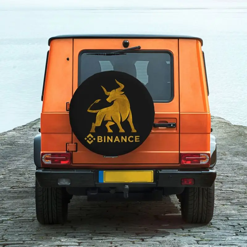 مخصص BNB الثور Binance غطاء إطار العجلة الاحتياطية لتويوتا ميتسوبيشي سوزوكي جيب RV SUV مقطورة ملحقات السيارة #5