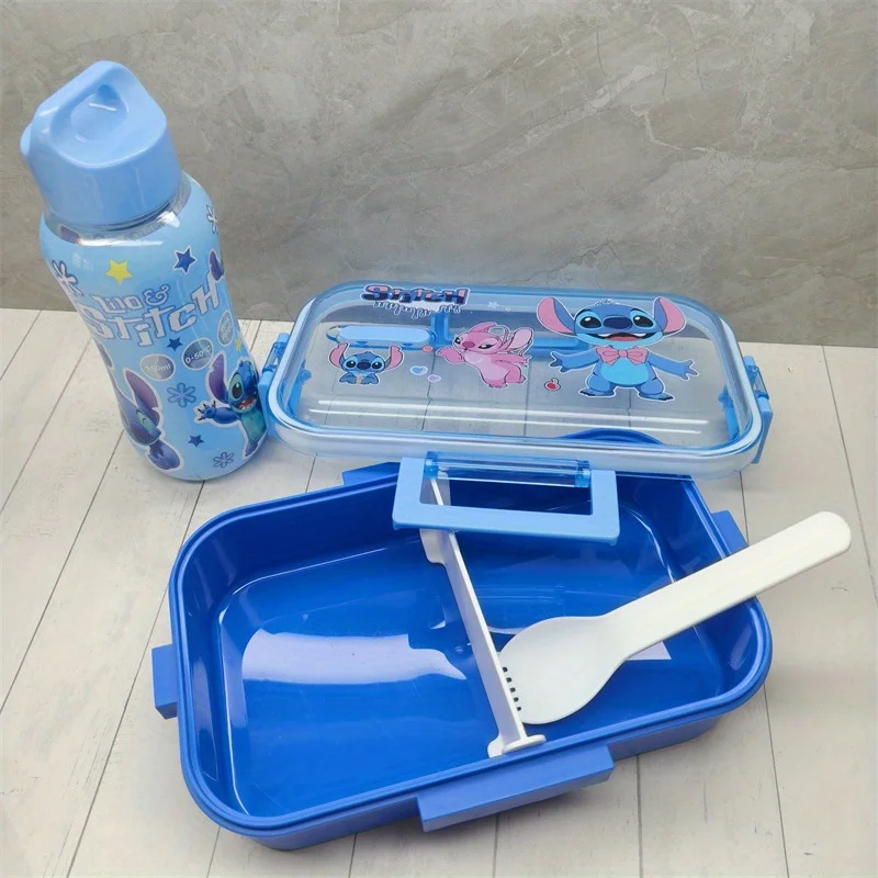 Disney cartoon Stitch Double-Layer Insulated Lunch Box with Cup, Spoon and Storage Case, Ideal for Office, School and Picnics view 5