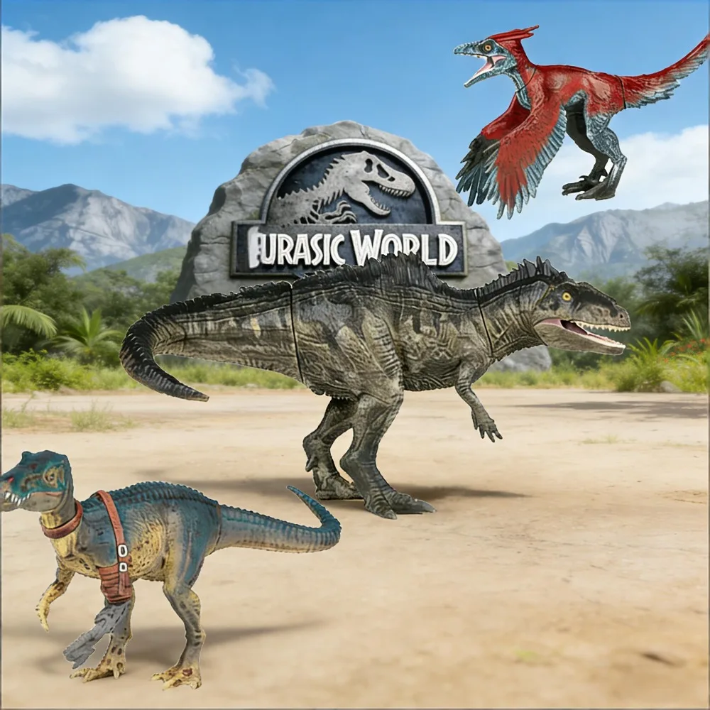 Jurassic Mini Dinosaur World Toy figurines Model toy Tyrannosaurus Rex Giganotosaurus  Plastic Educational Playset birthday gift