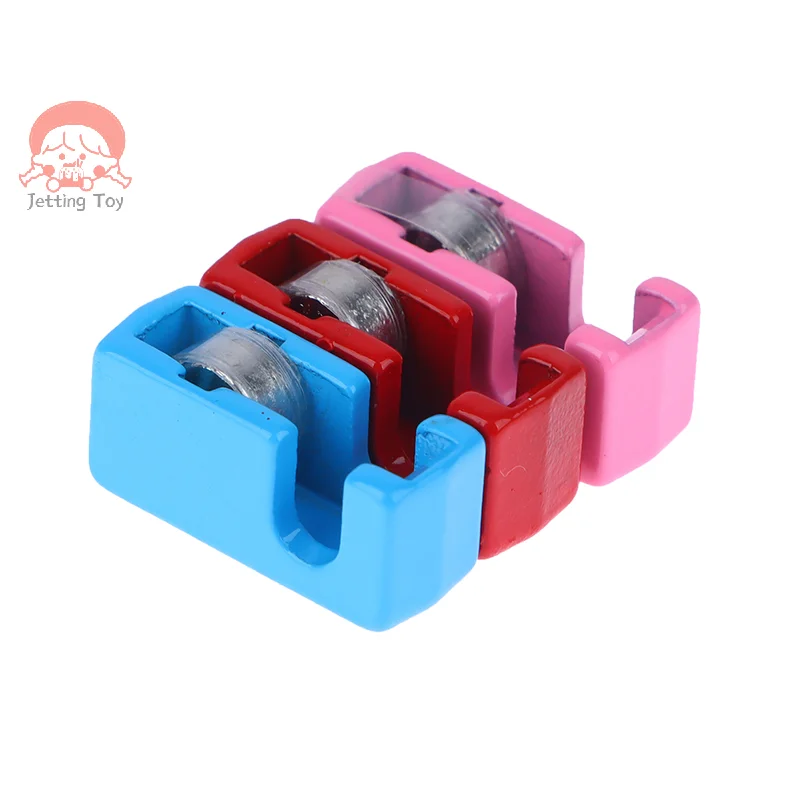 1/12 Dollhouse Tape Dispenser Dolls House Mini Tape Cutter Dollhouse Stationery Decor Office School Pretend Play Toy