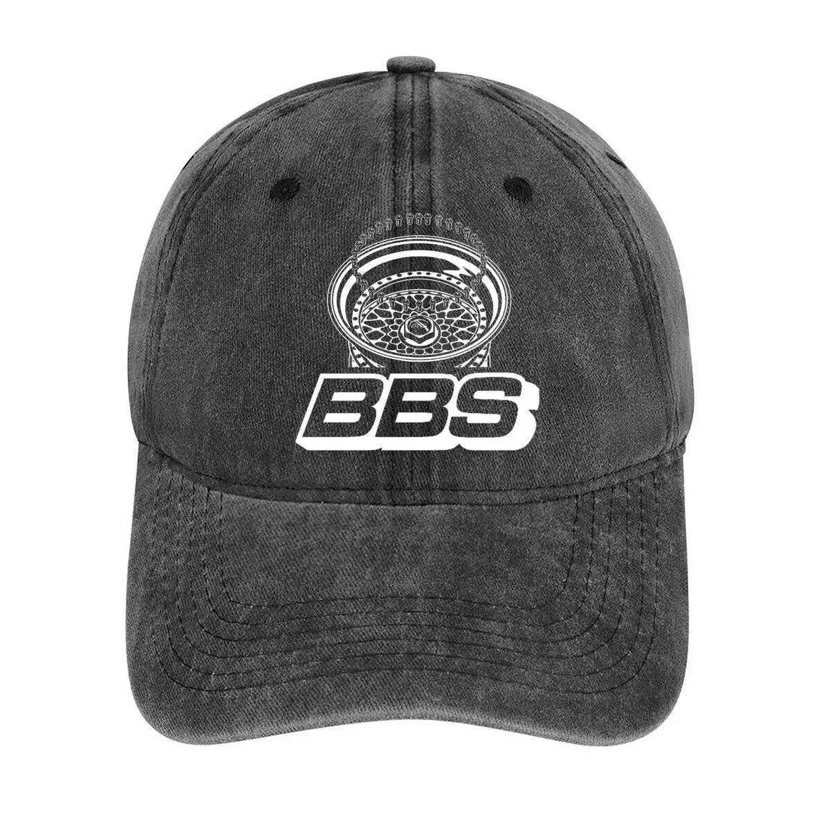 

BBS Brand Logo Design Automotive - parts - brand - related, Representing the BBS Brand with Its Dist Washed Baseball Cap