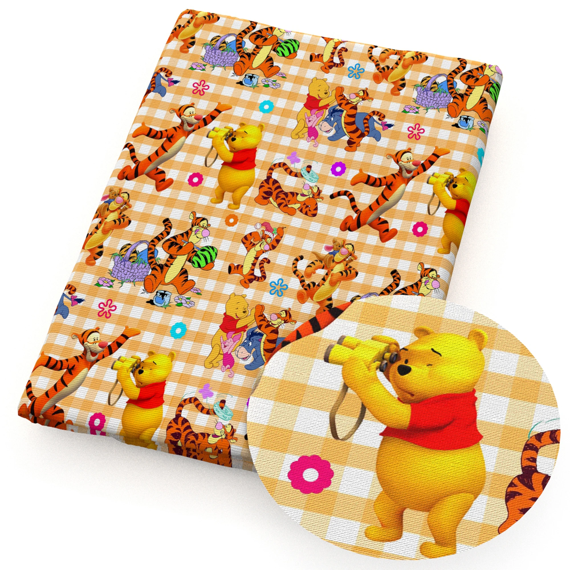 Disney 50*145cm Tákolmány winnie Lá pooh Pamut Ablakszövet számára Szövedék Összevarrás quilting Szövet Szabóipar Materiális DIY handmade