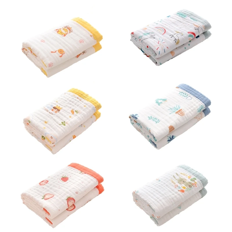 

2024 New Newborn Bath Towel Baby Stuff Cotton Infant Towel Blanket Baby Muslin Towel Breathable Blankets with Cartoon Patterns