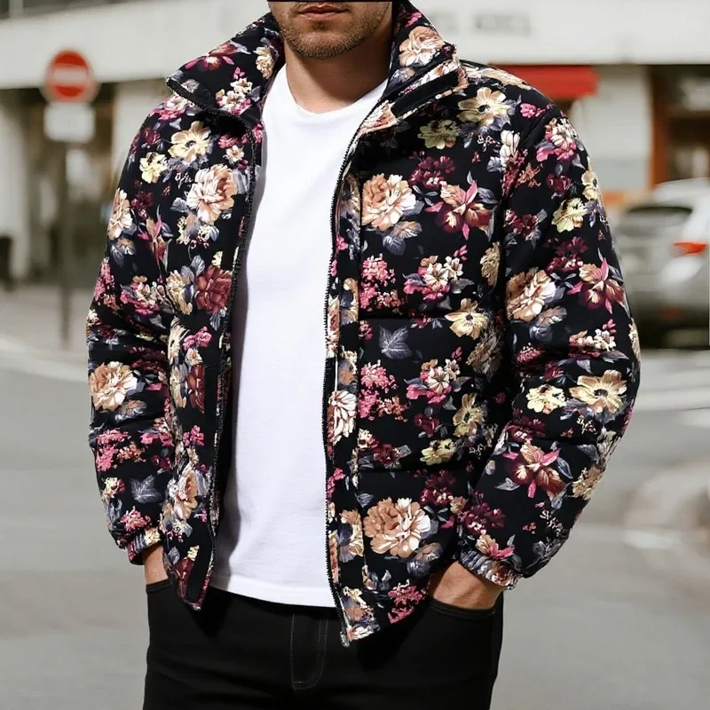 

Зимняя теплая утолщенная хлопковая куртка европейского размера с воротником-стойкой, модная верхняя одежда больших размеров