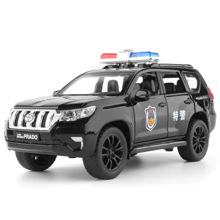 1:32 TOYOTA LAND CRUISER PRADO Alloy Metal Car Model Toys High Simitation With Pull Back Sound For Kids Birthday Gifts